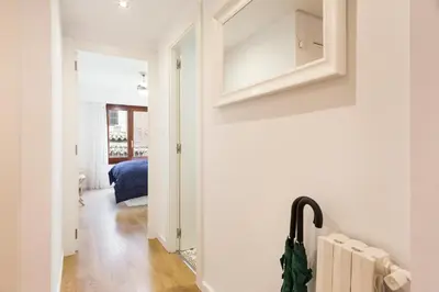 Cama o camas de una habitación en Apartamento con vistas en centro histórico