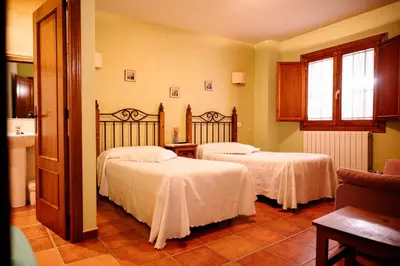 Cama o camas de una habitación en Casa Rural La Milagrosa