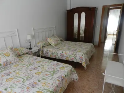 Cama o camas de una habitación en Lagunen Etxea
