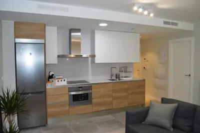 Una cocina o zona de cocina en Apartamenticos Plaza del Pilar I