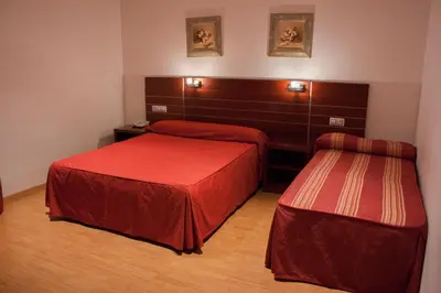 Cama o camas de una habitación en Norte Hotel