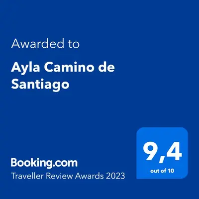 Certificado, premio, señal o documento que está expuesto en Apartamento Ayla Camino de Santiago