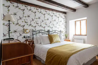 Cama o camas de una habitación en Hotel Venta de Ulzama
