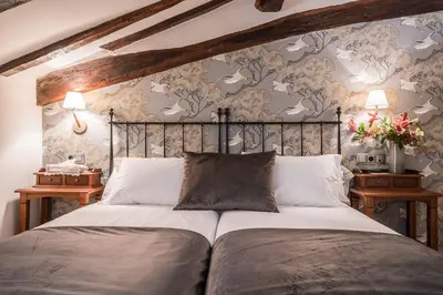 Cama o camas de una habitación en Hotel Venta de Ulzama