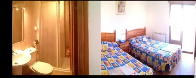 Cama o camas de una habitación en Hostal La Plaza