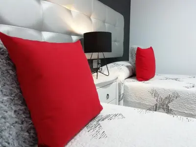 Cama o camas de una habitación en Los Ángeles Valderrobres
