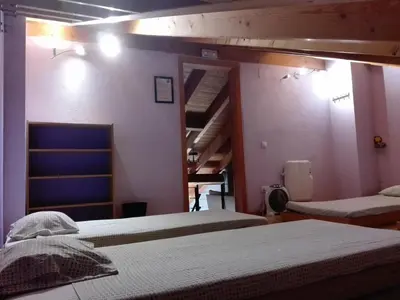 Cama o camas de una habitación en Refugi Casa Canelo