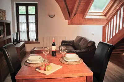 Zona de estar de Cau d Aneu Duplex cerca de Bonaigua Baqueira y Aigüestortes