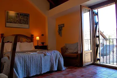 Cama o camas de una habitación en Casa Rural Estarrún