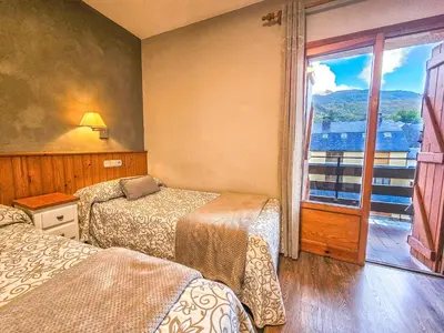 Cama o camas de una habitación en Hotel Casa Morlans 3000
