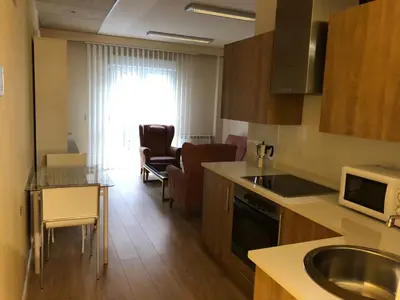Una cocina o zona de cocina en Apartamentos Villava Pamplona