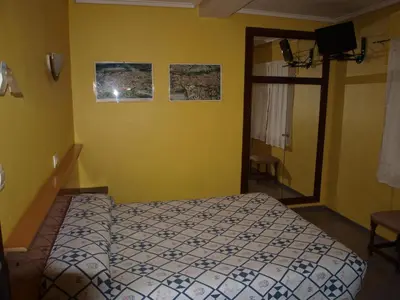 Cama o camas de una habitación en Hostal San Jorge