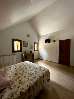Cama o camas de una habitación en Hoz de Jaca, Casa Mas Mañanas.