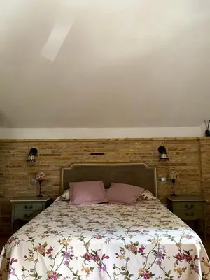 Cama o camas de una habitación en Hoz de Jaca, Casa Mas Mañanas.