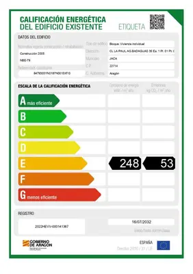 Plano de Dúplex en Badaguás, Jaca