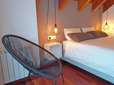 Cama o camas de una habitación en Apartamento dúplex Esterri d'Aneu