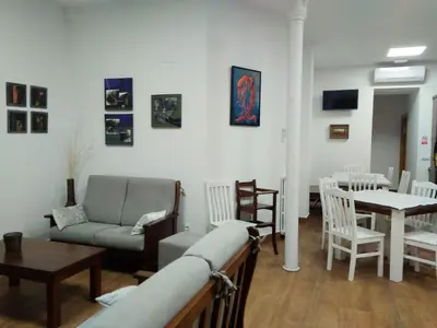 Zona de estar de La Casa del Hilario