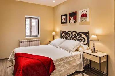 Cama o camas de una habitación en Apartamentos Casa Ríos