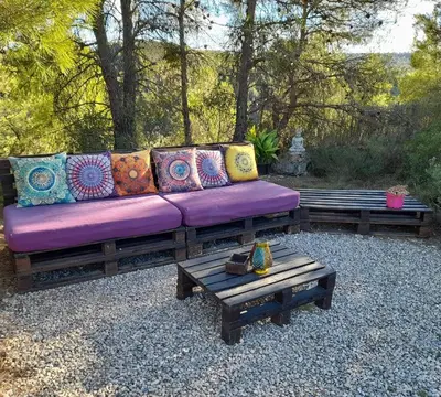 Jardín al aire libre en La Ruella