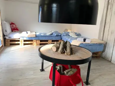 Cama o camas de una habitación en Ca L'Esquelleta casa rural by El Secret de la Conca