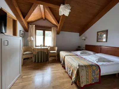 Cama o camas de una habitación en Hostal Rural Salazar
