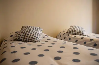 Cama o camas de una habitación en Apartamentos Aguilar