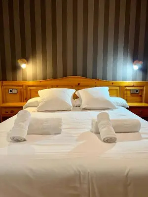Cama o camas de una habitación en Hotel Eriste