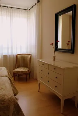 Cama o camas de una habitación en APARTAMENTO HARINERA-AOIZ