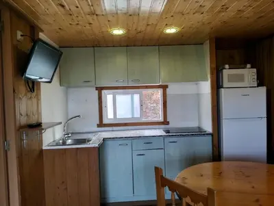 Una cocina o zona de cocina en Càmping Terra Alta