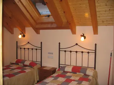 Cama o camas de una habitación en Casa rural Ornat Etxea