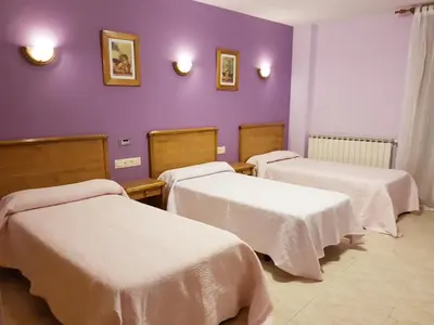 Cama o camas de una habitación en Ciudad de Jaca