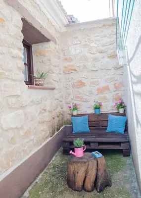 Jardín al aire libre en Casa Rural Marila