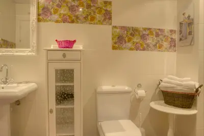 Un baño de Apartamentos Rurales El Rapallo
