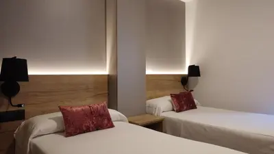 Cama o camas de una habitación en Hotel La Bonaigua
