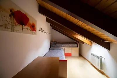 Cama o camas de una habitación en Inmocyma Prau Llargo