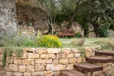 Jardín al aire libre en Mas de L'Acordio