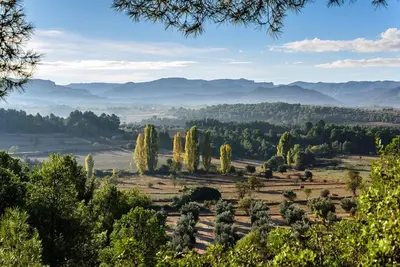 Paisaje cerca de este chalet de montaña