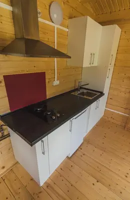 Una cocina o zona de cocina en Albergue Restaurante de Artieda