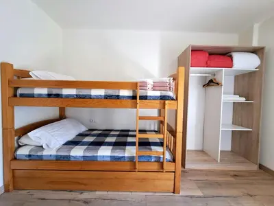 Cama o camas de una habitación en Apartamento Vielha