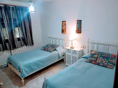 Cama o camas de una habitación en CASA JUNTO AL PARQUE NATURAL DE LAS BARDENAS