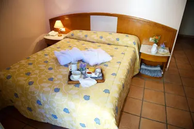 Cama o camas de una habitación en Hotel Rural Jaumet