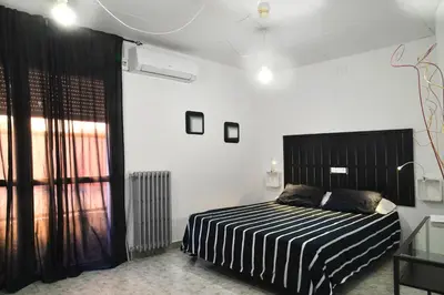 Cama o camas de una habitación en Hotel Rio Piedra