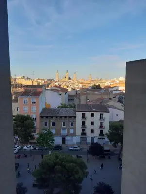 Vista general de Zaragoza o vista desde el apartamento
