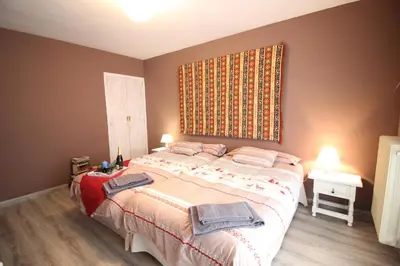 Cama o camas de una habitación en La Casita del Pirineo