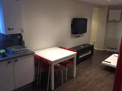 Una televisión o centro de entretenimiento en Apartamento Manuela Sancho