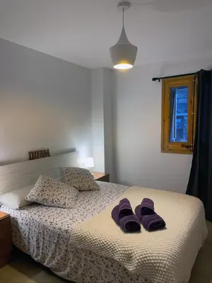Cama o camas de una habitación en Apartaments Albiñana
