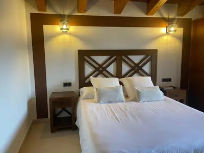 Cama o camas de una habitación en Les Flors - Hotel Rural & Cabanyes