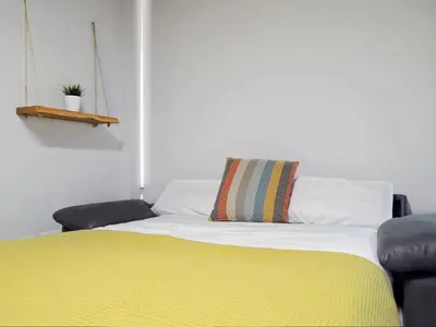 Cama o camas de una habitación en Apartamento Estella-Lizarra