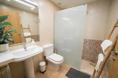 Un baño de Apartamento Ático Bardenas