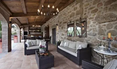 Zona de estar de Casa rural l'Avellana
